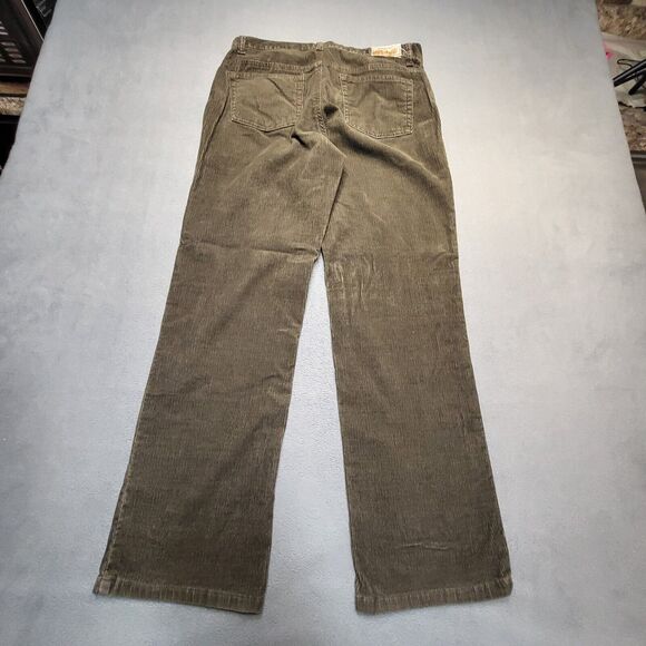 Eddie Bauer Pants Womens 10P Brown Boot Cut Corduroy Stretch Distressed - Picture 9 of 10